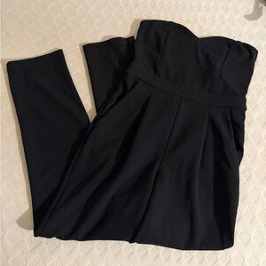 Express Black Strapless Jumpsuit